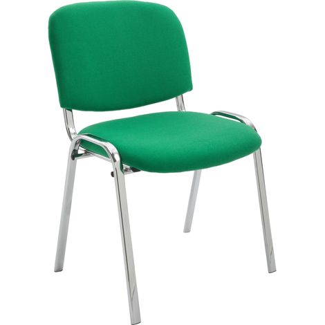 Besucherstuhl Ken Chrom Stoff grün