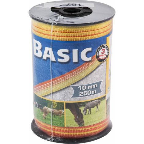 Ruban de clôture en fibre acier "Basic" 10 mm - 250 m