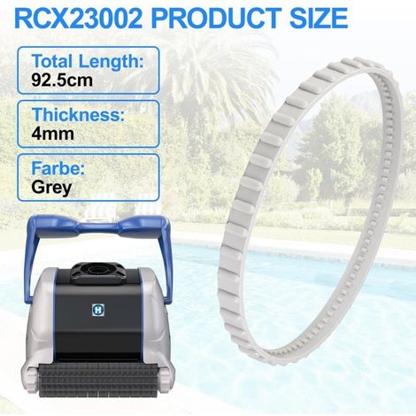 RCX23002 Aquavac Tiger Shark Courroie d'entraînement en caoutchouc pour nettoyeur de piscine (2 pièces)