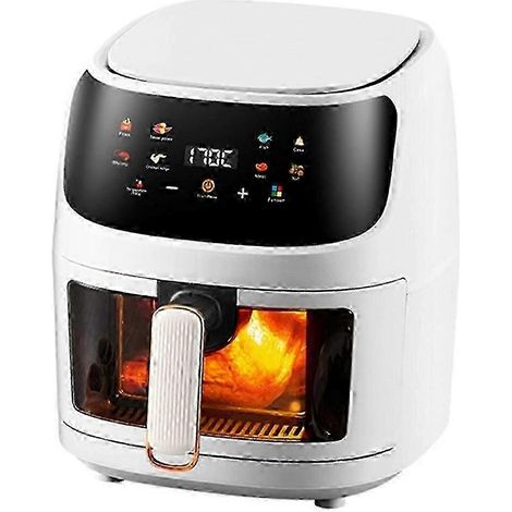 Friteuse électrique visuelle avec écran tactile, 5,5 L, blanche (1/4)
