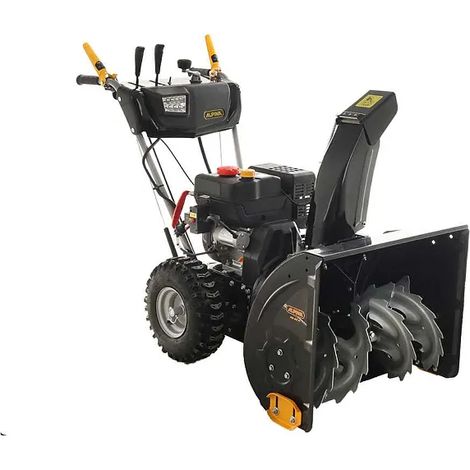 Spazzaneve a scoppio Alpina AS 62 P, 212 cc, 62 cm di ampiezza di lavoro, a due stadi, 5 velocità + retromarcia, ruote da 14', luci a LED, getto di espulsione della neve fino a 10 m