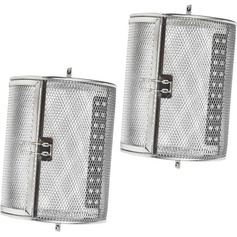 2PCS Panier de four rotatif à 360 degrés en acier inoxydable,cages de four, four à tambour de 18 cm, rôtissoire pour barbecue, accessoires de cuisson pour rôtisserie aux cacahuètes séchées (1/5)