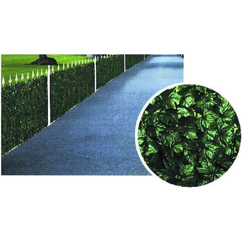 Siepe Ornamentale Artificiale Con Foglie Edera - mt.20x1h.