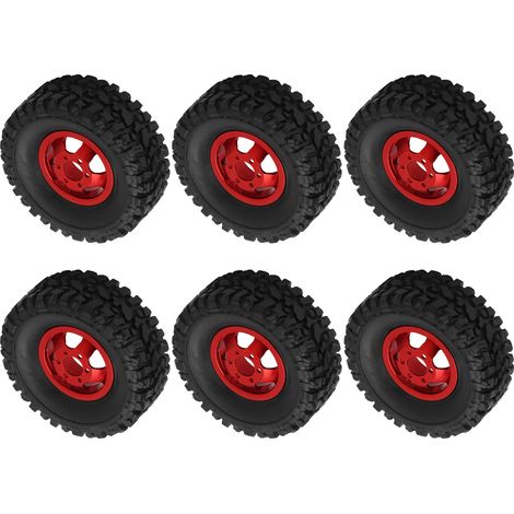 Pneus tout-terrain RC avec jantes aluminium pour modèles WPL C14, C24, C34, C44, B14, B24, B16, B36, voitures télécommandées 4x4 (1/5)