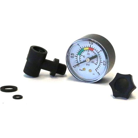 Manometer 1/8" Anschluß inkl. T-Stück und O-Ringen (1/3)