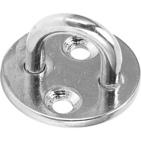 Plaque œillet crochet U rond acier inoxydable robuste antirouille pour porte bateau hamac maison 5mm (1/5)