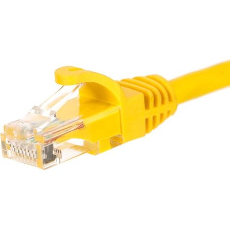 Patchkabel RJ45, Netrack-Ummantelung, Kat. 5e UTP, 1 m, gelb