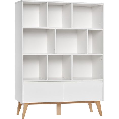 Bibliothèque Pinio Swing - Blanc et bois (1/3)