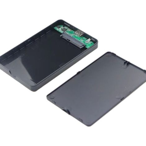 Carcasa IDE de 2,5 pulgadas para discos duros externos, conexión paralela, alta velocidad, sin tornillos (disco duro no incluido). (1/5)