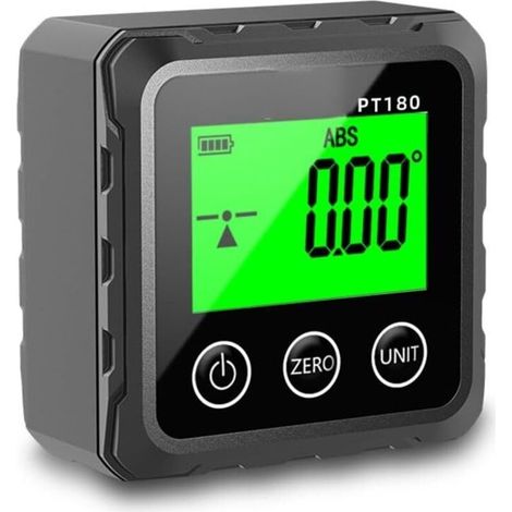 Digital inclinometer with magnetic base and LCD screen for construction, automotive, and woodworking, 6 x 3 x 6 cm, ABS plastic (1/5)