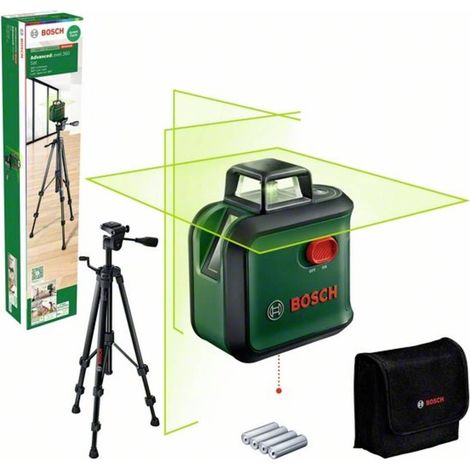 Bosch – Laser croisé AdvancedLevel 360 – Portée max. 24 m – Précision +/- 0,4 mm/m – Technologie laser verte – Alignement horizontal et vertical (1/6)