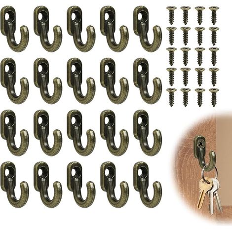 Screw Hooks Decorative Wall Mounted Door Hooks Kitchen Hallway Office (1/5)