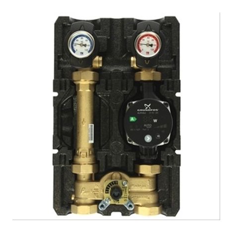 Circuit de chauffage K34 mélangeur 3 voies + bypass avec pompe Grundfos Alpha2 25-60