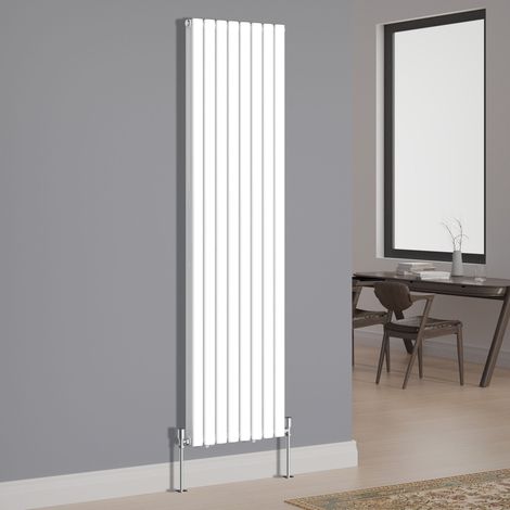 NRG Designer Radiator Oval Column Central Heating Rads Vertical Double 1800x472mm White (1/4)