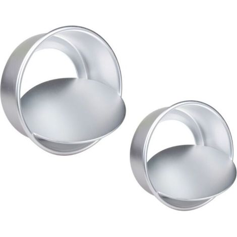 2 Pcs Moule Gâteau Rond avec Base Amovible Moulle Gâteau en Aluminium 5/7 pouces avec Couteau à Démouler pour Mariage Anniversaire Fêtes Patisserie (1/4)