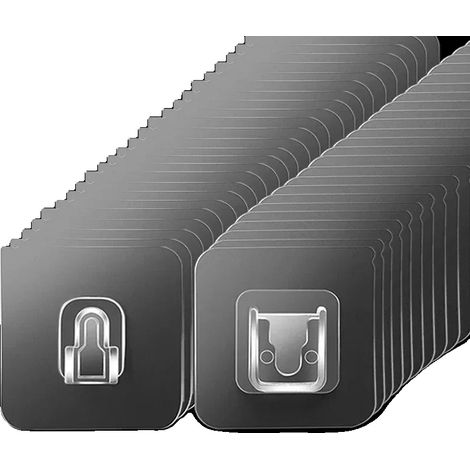 Ganchos adhesivos, impermeables, organizador multiusos, 30 pares (60 piezas) (1/2)