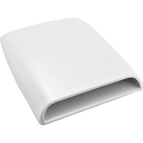 Cache d'aération décoratif universel pour capot de voiture, style turbo, blanc (1/5)