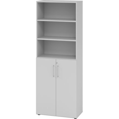 bümö smart Kombischrank - 3 plus 3 Ordnerhöhen   Grau (1/5)