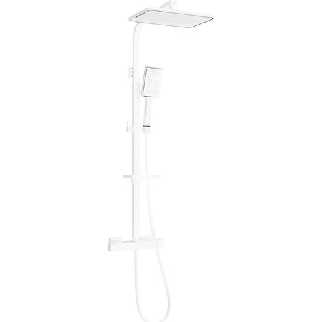 Mexen CQ54 set doccia esterno con soffione e miscelatore termostatico, bianco/cromo - 772505495-21 (1/2)