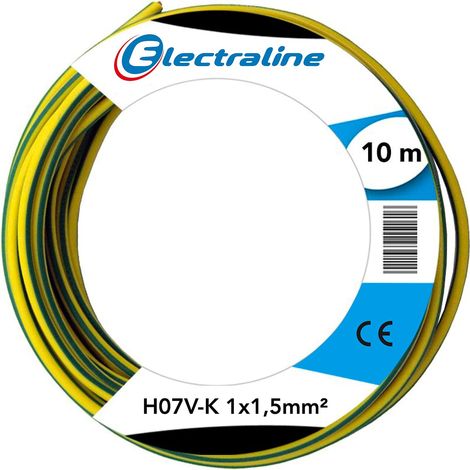 Electraline 15101 H07 V-K 1X1,5 10M, Verde/Giallo
