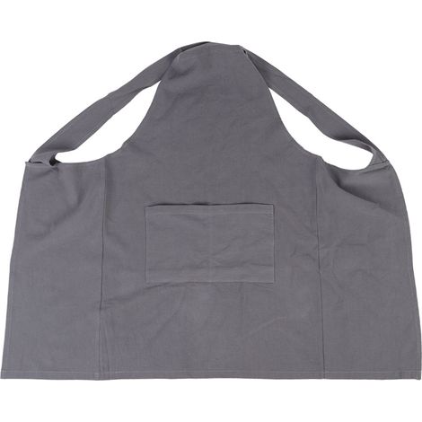Tablier de cuisine en coton et lin, design croisé, 2 poches pratiques, taille unique ajustable, style simple pour restaurant ou maison (1/5)