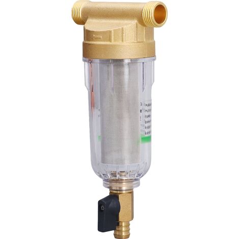Filtre à eau pour conduite domestique, vanne en cuivre, filetage extérieur G1/2 (1/5)