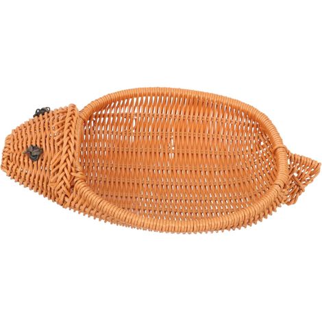Panier Tressé de Poisson Marron en Pp pour Fruits (1/5)