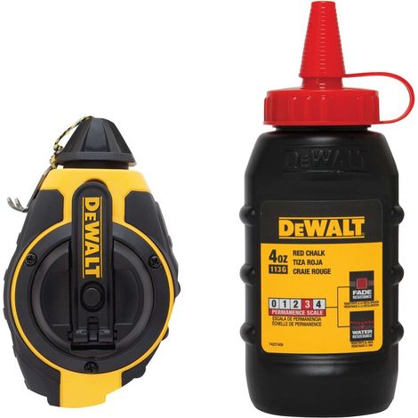 DeWALT DWHT47374L 3:1 Chalk Reel 30m/100 ft with Red Chalk
