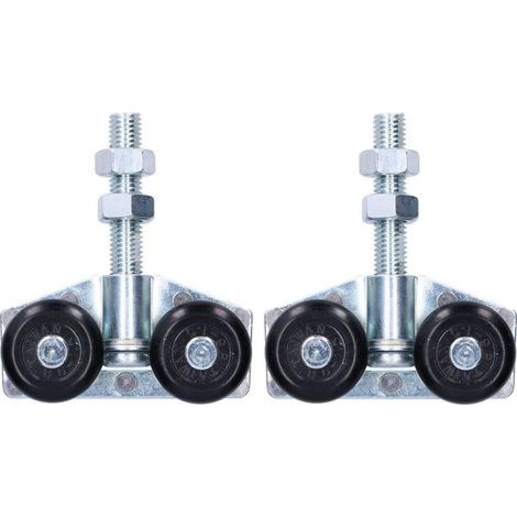 2 paires de roulettes pour portes coulissantes, roulettes suspendues et accessoires de poulie. (1/5)