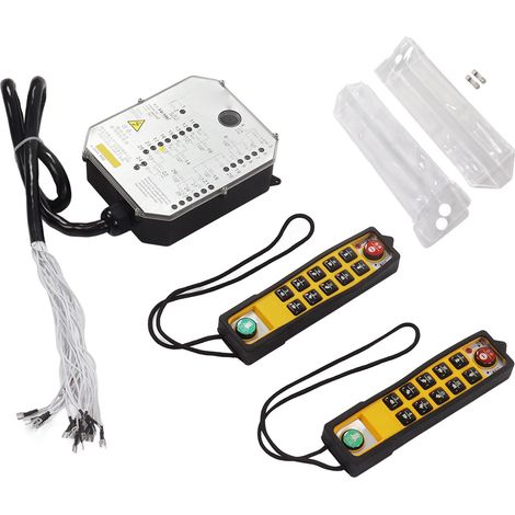 Télécommande sans fil pour palan électrique, résistante à l'eau, anti-chute, compatible convoyeur AC220V, levage industriel, télécommande de grue robuste, récepteur inclus. (1/5)
