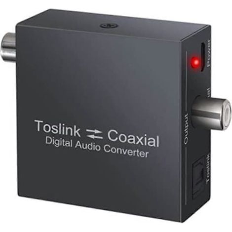 Ecleanfy - Convertisseur coaxial bidirectionnel, SPDIF optique Toslink vers Toslink coaxial et SPDIF coaxial vers optique (1/5)
