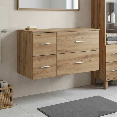 vidaXL Bathroom Furniture Set 2 pcs Artisan Oak Engineered Wood (1/5)