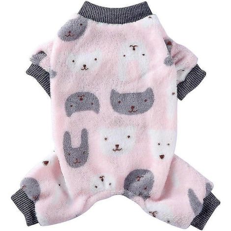 Pijamas para perros, ropa de invierno para perros, monos cálidos estampados para perros pequeños, cachorros, gatos, chihuahuas, pomeranias, monos 9 (1/5)