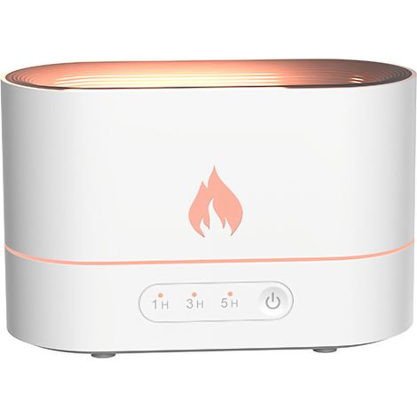 Diffuseur d'huiles essentielles à flamme ultrasonique - Humidificateur d'ambiance USB blanc pour la maison (1/5)