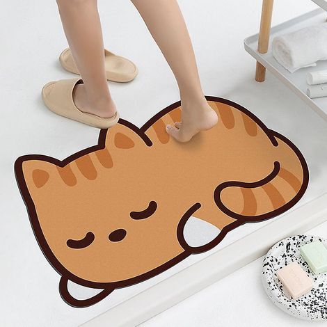 40 X 60 Cm Tapis De Sol Absorbant En Diatomes Pour Animaux Mignons - Antidrapant Et Durable, Convient Pour La Maison, La Chambre Coucher, La Cuis (1/5)
