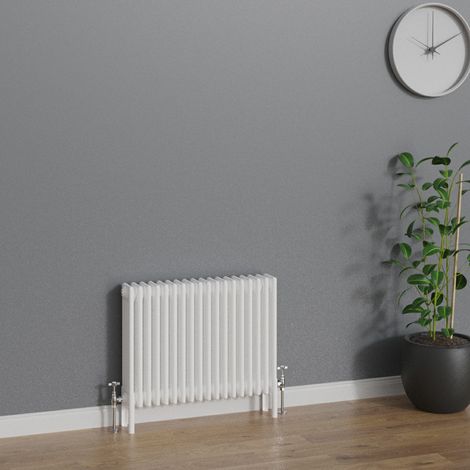 WarmeHaus Traditional Radiator 600x830mm White 4 Column Heater (1/5)