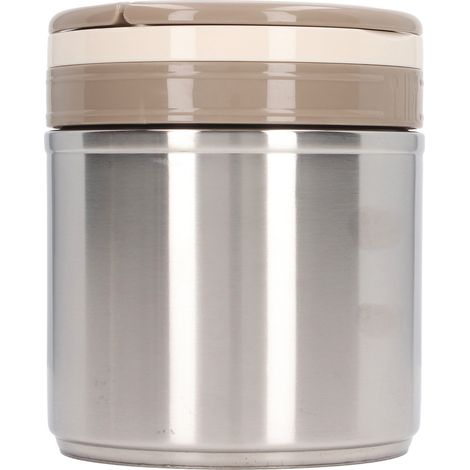 Boîte alimentaire isotherme en acier inoxydable 304, forme ronde, style japonais, 1,2 L, couleur naturelle, idéale pour les déjeuners au bureau. (1/5)