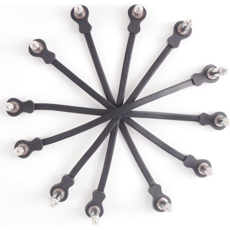 Lot de 6 câbles patch pour guitare, interface 6,35 mm, connecteurs coudés, réduction du bruit, câbles patch pour effets de guitare et enregistrement musical (1/2)