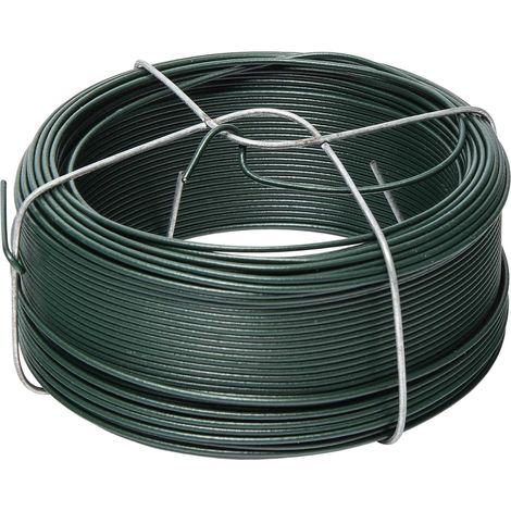 Fil de fer plastifié vert avec support 50m Werka Pro ø 1,2 mm