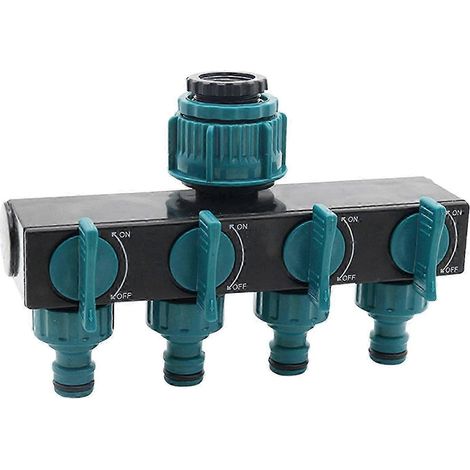 1/2" Schlauchverteiler Gartenhahn-Anschlussadapter aus Kunststoff (1/5)