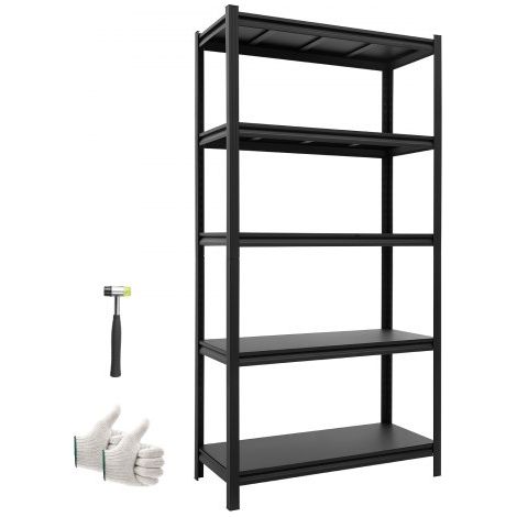 Estantería Almacenaje Metálica de 5 Niveles 925 x 417 x 1813 mm, Estantería Multiusos con Altura Ajustable, Capacidad 1360 kg en Total con Estructura de Acero para Trastero Cocina Garaje Almacén (1/5)