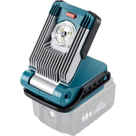 Portable LED work light, 420LM 9W construction site light compatible with Makita powered work lights, cordless indoor/outdoor emergency safety light (1/5)