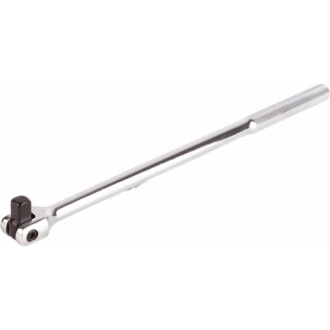 15in 1/2in Drive Breaker Bar Chrome Vanadium Steel 180 Degree Flexible Extension Breaker Bar