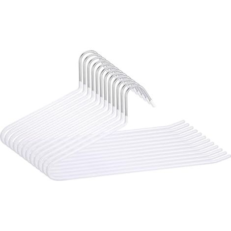 Lot de 12 Cintre Pantalon avec Extrémité Ouverte, Anti Glisse Cintres Porte-Pantalons Cintre Gain de Place, pour Jeans, Pantalons, Serviettes, Écharpes