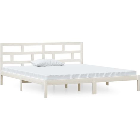 Maison Exclusive - Giroletto Bianco in Legno Massello di Pino 140x190 cm