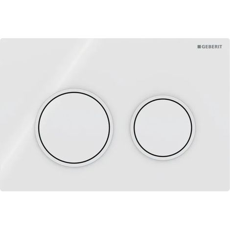 PLACCA DI COMANDO 2 TASTI OMEGA 20- Bianco Anelli Bianco opaco GEBERIT