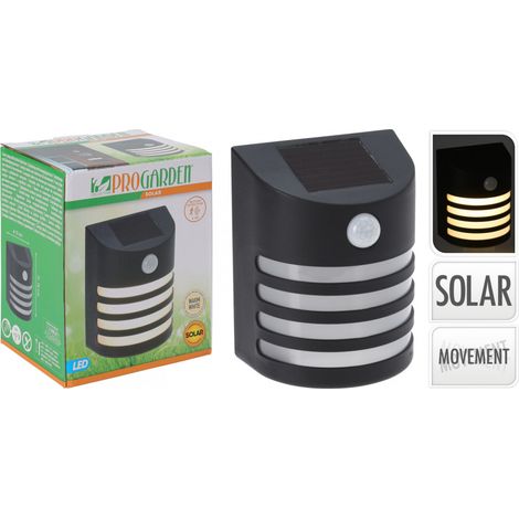 PROGARDEN aplique solar detector movimiento 12x9x15 cm , Aplique solar detector movimiento 12x9x15 cmMarca ProgardenLámpara solar de pared con sensor de movimiento 12x9x15