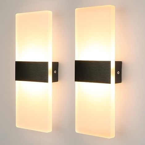 Dimmable Acrylic Wall Lamp 1200LM LED Indoor Wall Light Bedroom Living Room 3000K Warm White (1/5)