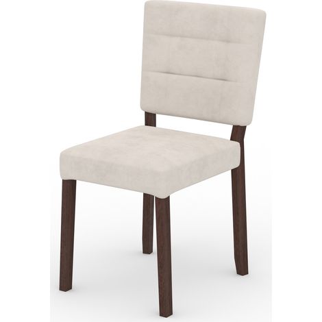 Chaise moderne en bois Noyer foncé et tissu au choix Kloba-Tissu 27109 (1/5)