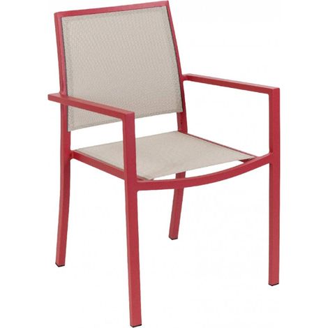 4 fauteuils de jardin en aluminium Santorin Terracotta (1/2)